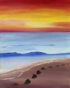 Online Painting Events - Hearts at Sunset