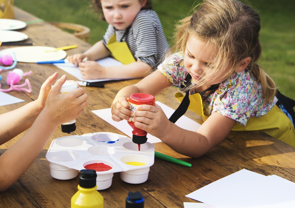 Kid Learning Painting Drawing Art Concept