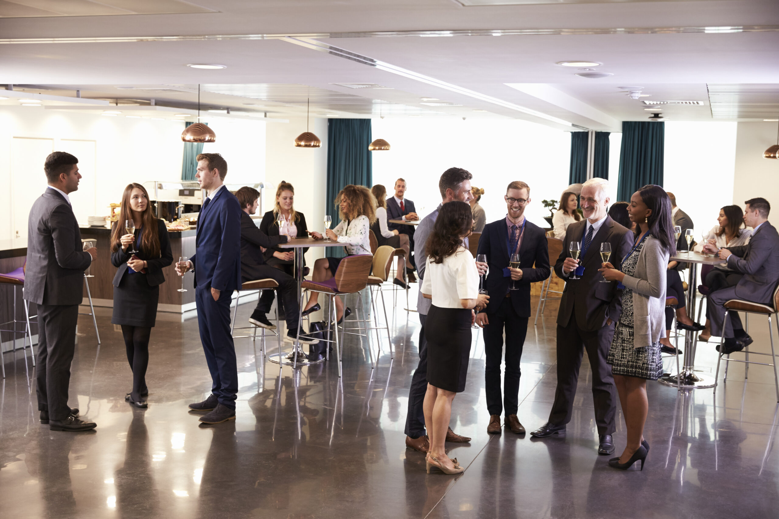 Delegates Networking At Conference Drinks Reception